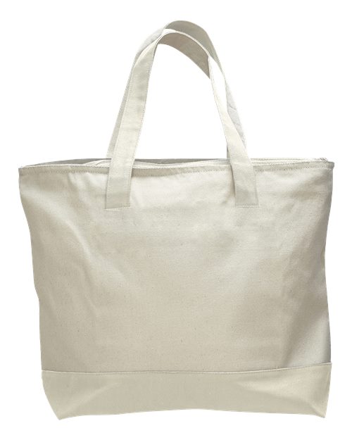 19L Zippered Tote - Natural/ Natural