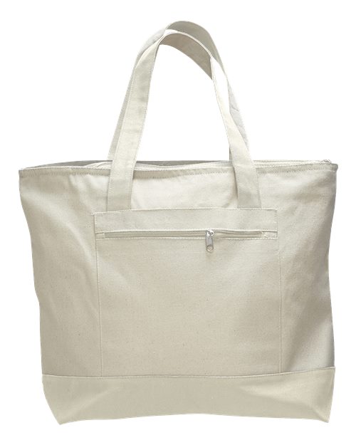 19L Zippered Tote - Natural/ Natural