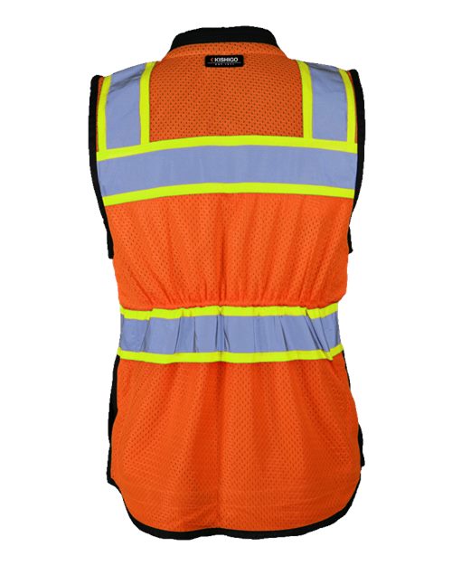 Women's Premium Black Series® Heavy Duty Surveyors Vest - Orange