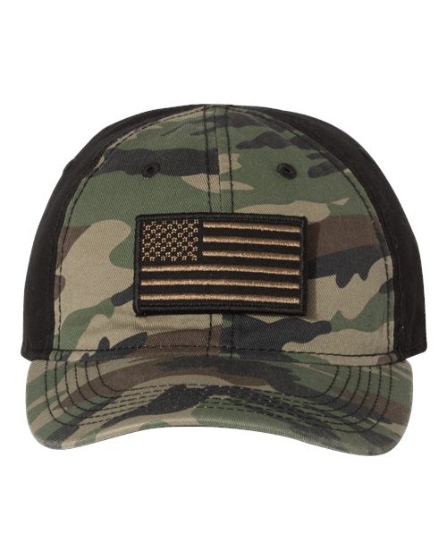 Tactical Cap - Green Camo/ Black