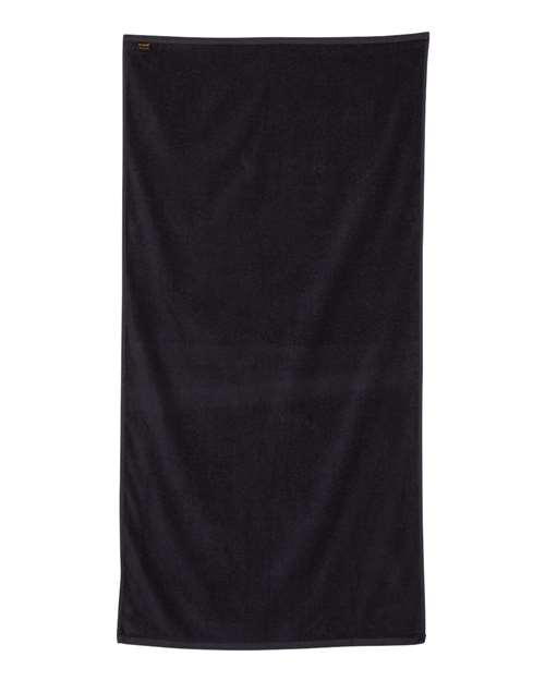 Velour Beach Towel - Black