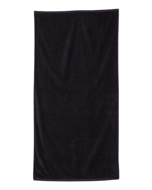 Velour Beach Towel - Black