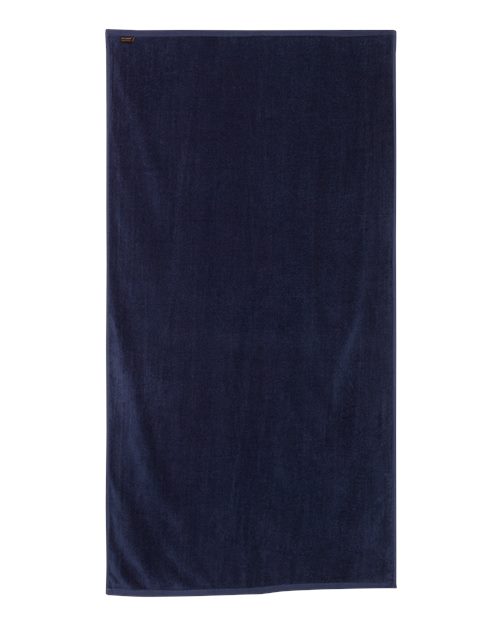 Velour Beach Towel - Navy