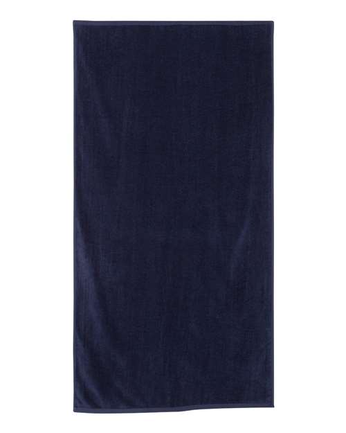 Velour Beach Towel - Navy