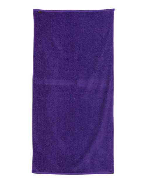Velour Beach Towel - Purple