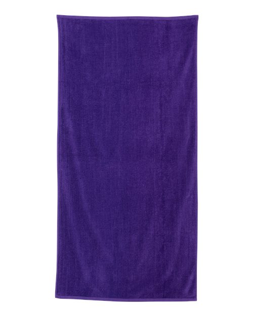 Velour Beach Towel - Purple