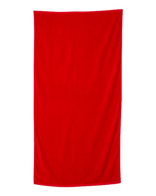 Velour Beach Towel - Red
