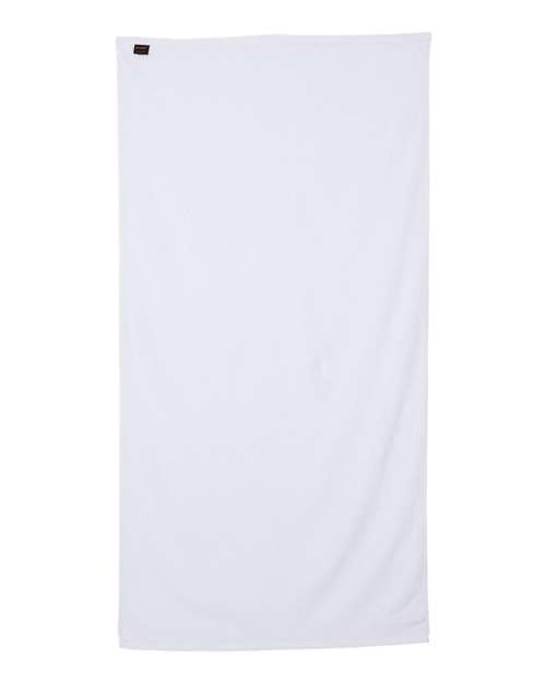 Velour Beach Towel - White
