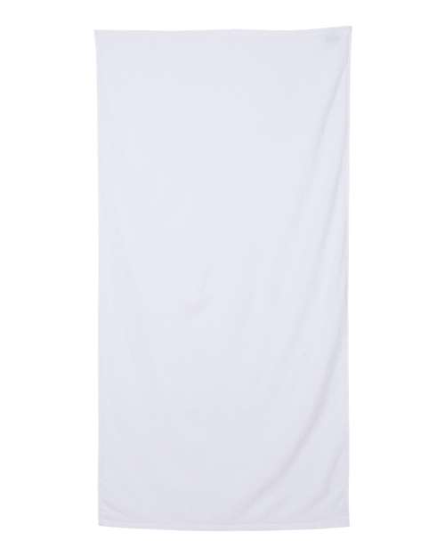 Velour Beach Towel - White
