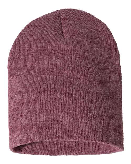 8" Beanie - Heather Cardinal