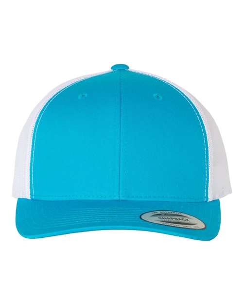 Retro Trucker Cap - Turquoise/ White