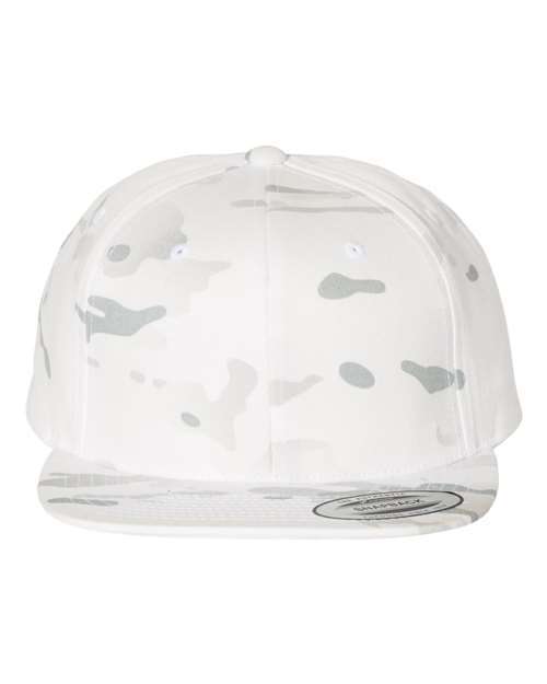 Premium Flat Bill Snapback Cap - Multicam Alpine