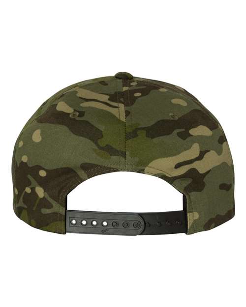Premium Flat Bill Snapback Cap - Multicam Tropic