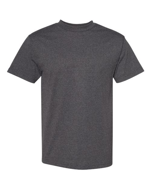 Unisex Heavyweight Cotton Tee - Heather Charcoal