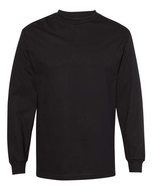 Unisex Heavyweight Cotton Long Sleeve Tee - Black