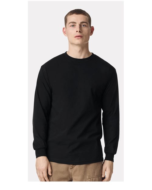 Unisex Heavyweight Cotton Long Sleeve Tee - Black