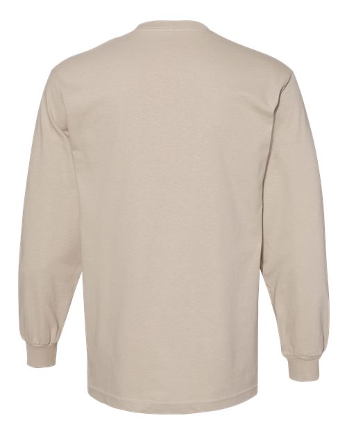 Unisex Heavyweight Cotton Long Sleeve Tee - Sand