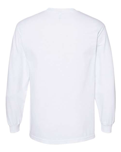 Unisex Heavyweight Cotton Long Sleeve Tee - White