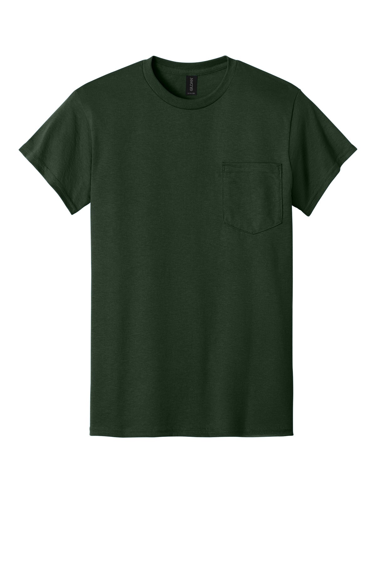 Gildan - DryBlend 50 Cotton/50 Poly Pocket T-Shirt - Forest Green