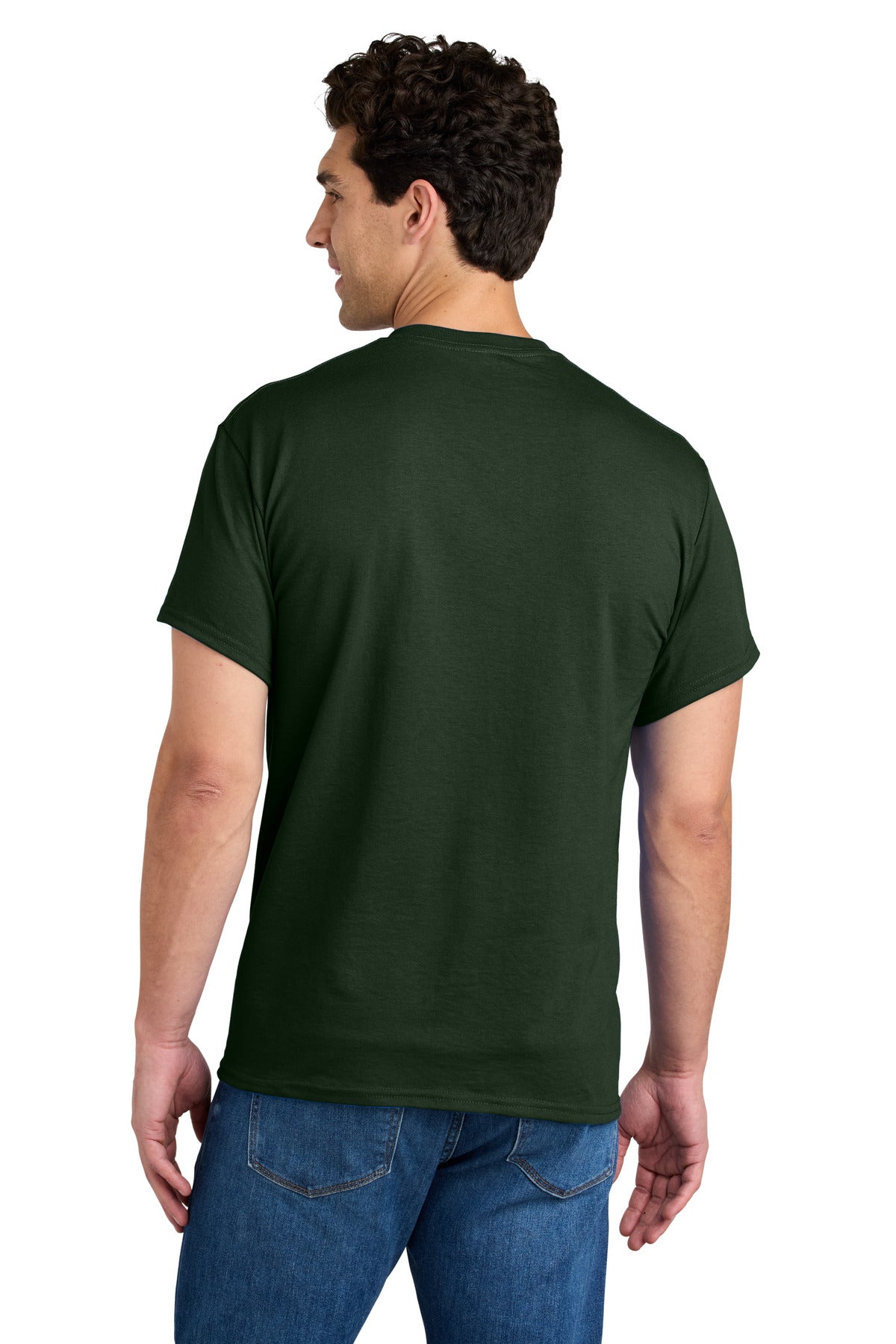 Gildan - DryBlend 50 Cotton/50 Poly Pocket T-Shirt - Forest Green