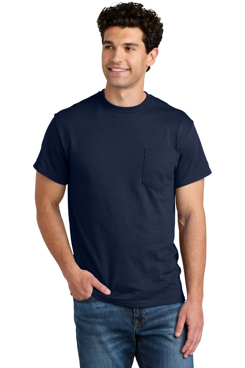 Gildan - DryBlend 50 Cotton/50 Poly Pocket T-Shirt - Navy