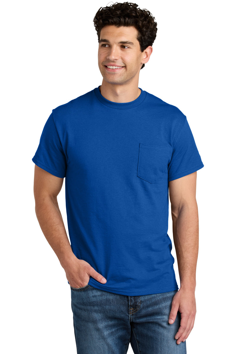 Gildan - DryBlend 50 Cotton/50 Poly Pocket T-Shirt - Royal