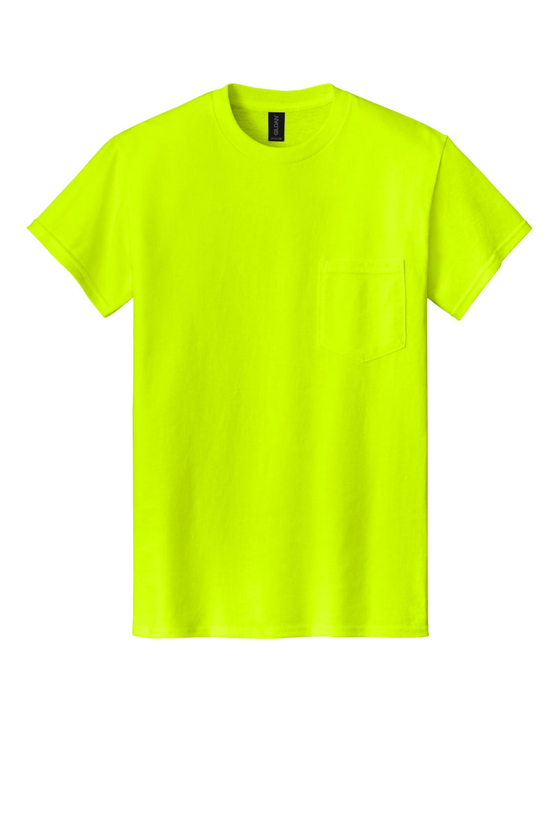 Gildan - DryBlend 50 Cotton/50 Poly Pocket T-Shirt - Safety Green