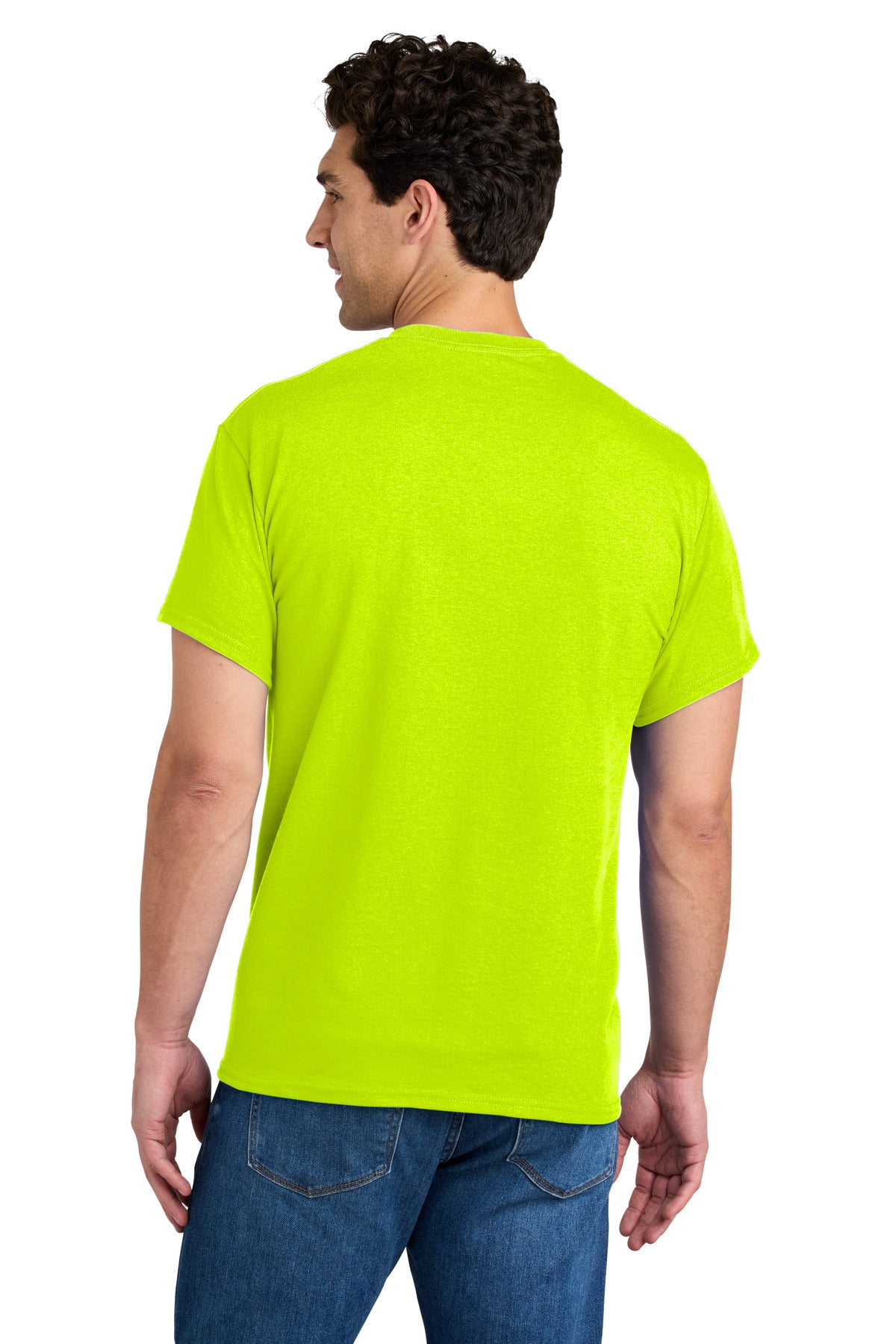 Gildan - DryBlend 50 Cotton/50 Poly Pocket T-Shirt - Safety Green