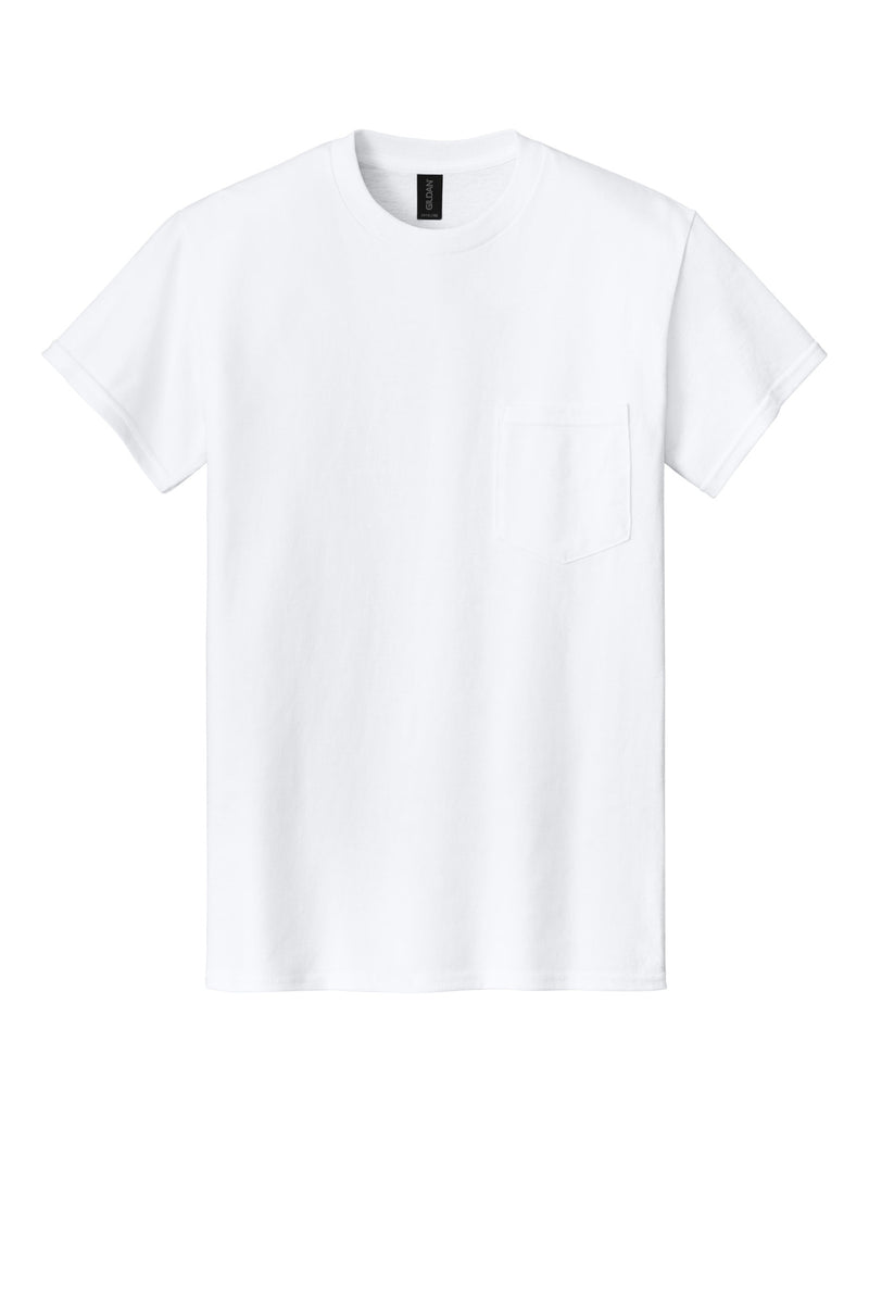 Gildan - DryBlend 50 Cotton/50 Poly Pocket T-Shirt - White