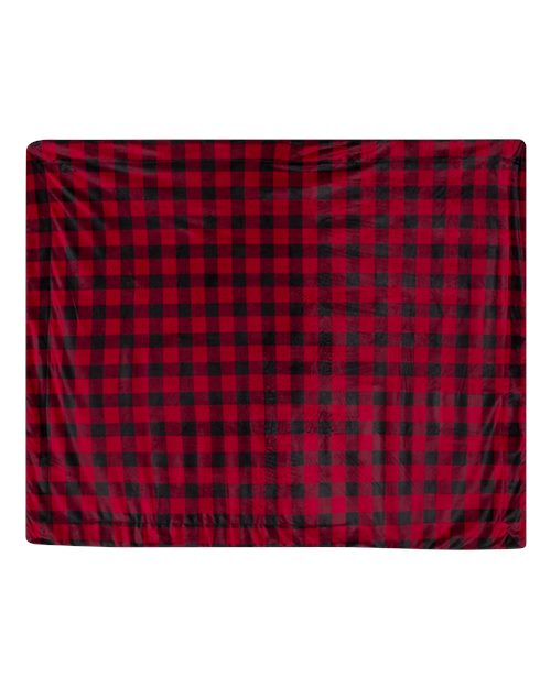Micro Mink Sherpa Blanket - Red Buffalo