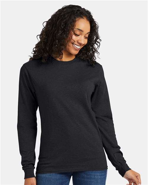 Essential-T Long Sleeve T-Shirt - Charcoal Heather