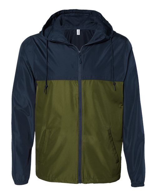Men's Lightweight Windbreaker Full-Zip Jacket - Classic Navy/ Army