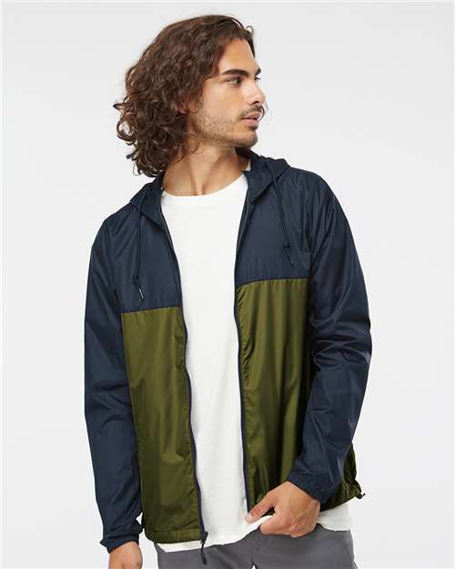 Men's Lightweight Windbreaker Full-Zip Jacket - Classic Navy/ Army