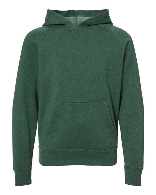Youth Lightweight Special Blend Raglan Hooded Sweatshirt - Moss