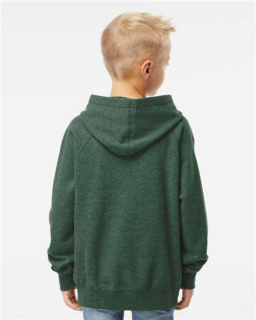 Youth Lightweight Special Blend Raglan Hooded Sweatshirt - Moss