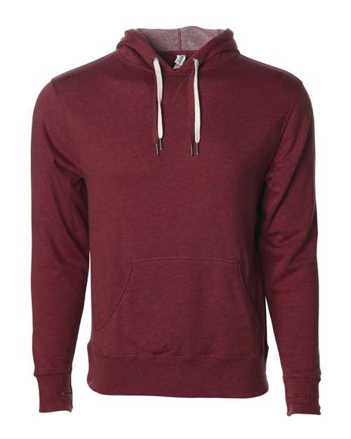 Unisex Midweight French Terry Hooded Sweatshirt - Burgundy Heather