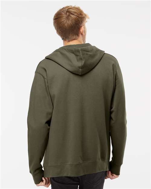 Unisex Midweight Full-Zip Hooded Sweatshirt - Army