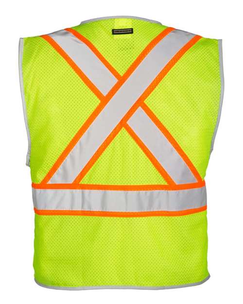 Unisex Premium Brilliant Series® X Back Dual Compliant Vest - Lime