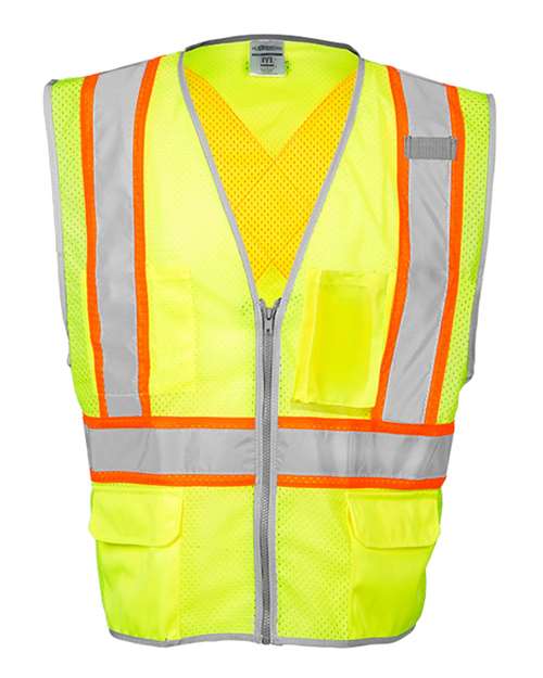 Unisex Premium Brilliant Series® X Back Dual Compliant Vest - Lime