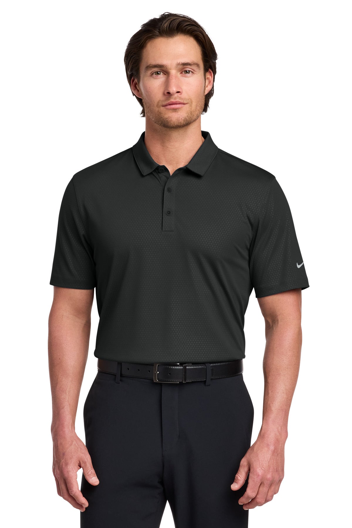 Nike Dri-FIT Embossed Tri-Blade Polo - Black