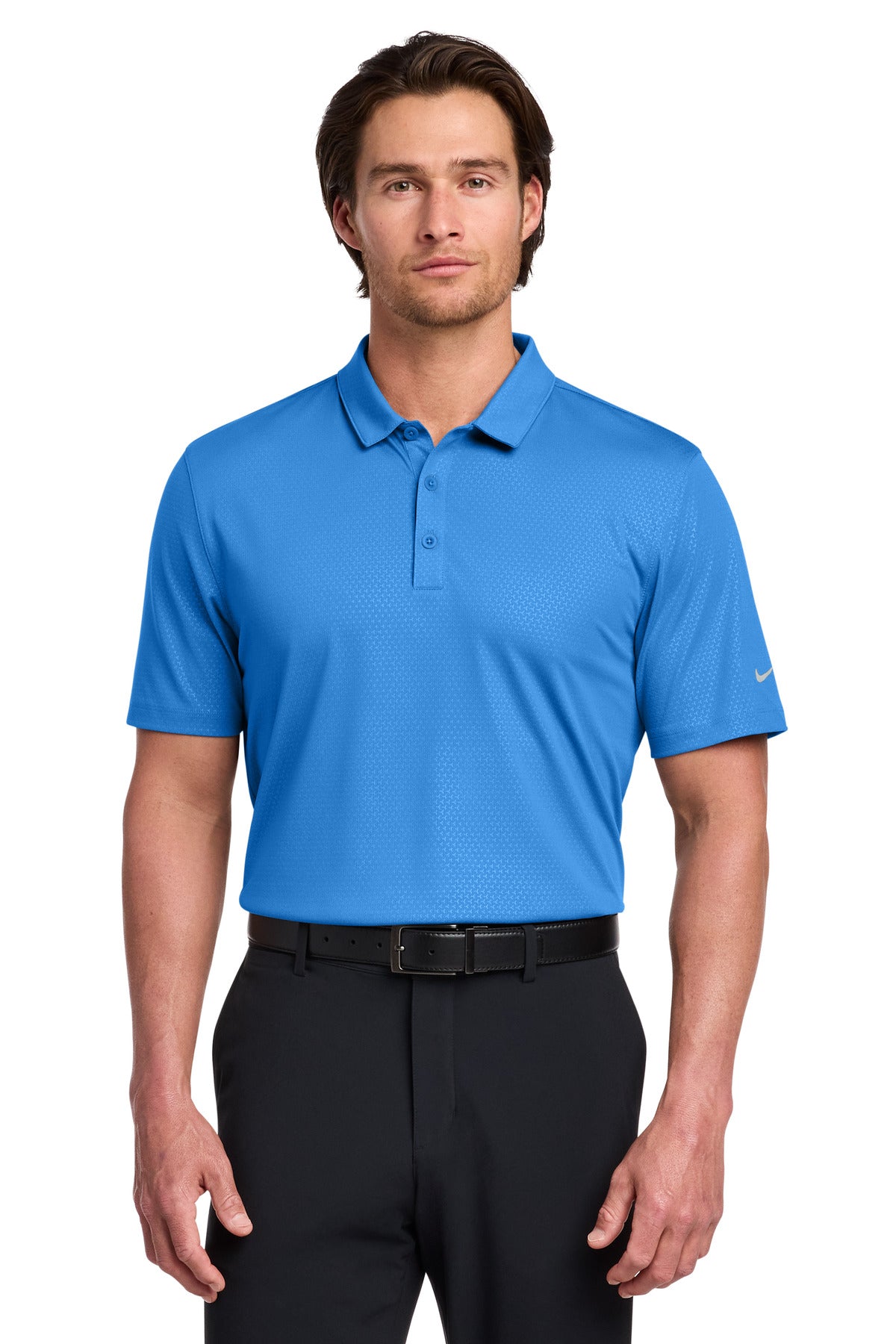 Nike Dri-FIT Embossed Tri-Blade Polo - Brisk Blue