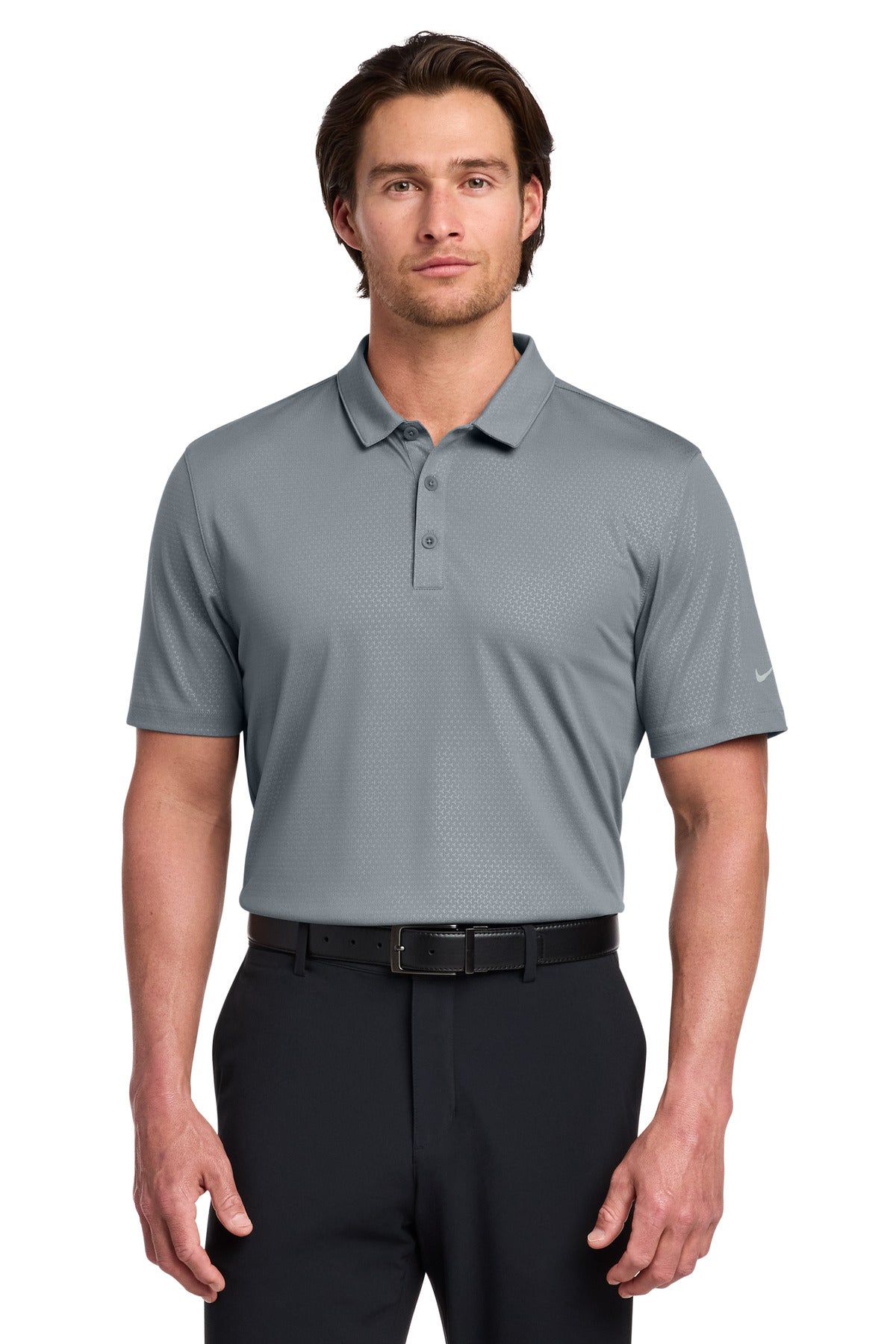 Nike Dri-FIT Embossed Tri-Blade Polo - Cool Grey