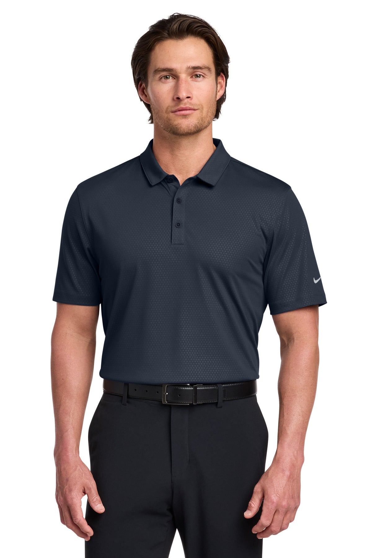Nike Dri-FIT Embossed Tri-Blade Polo - Marine