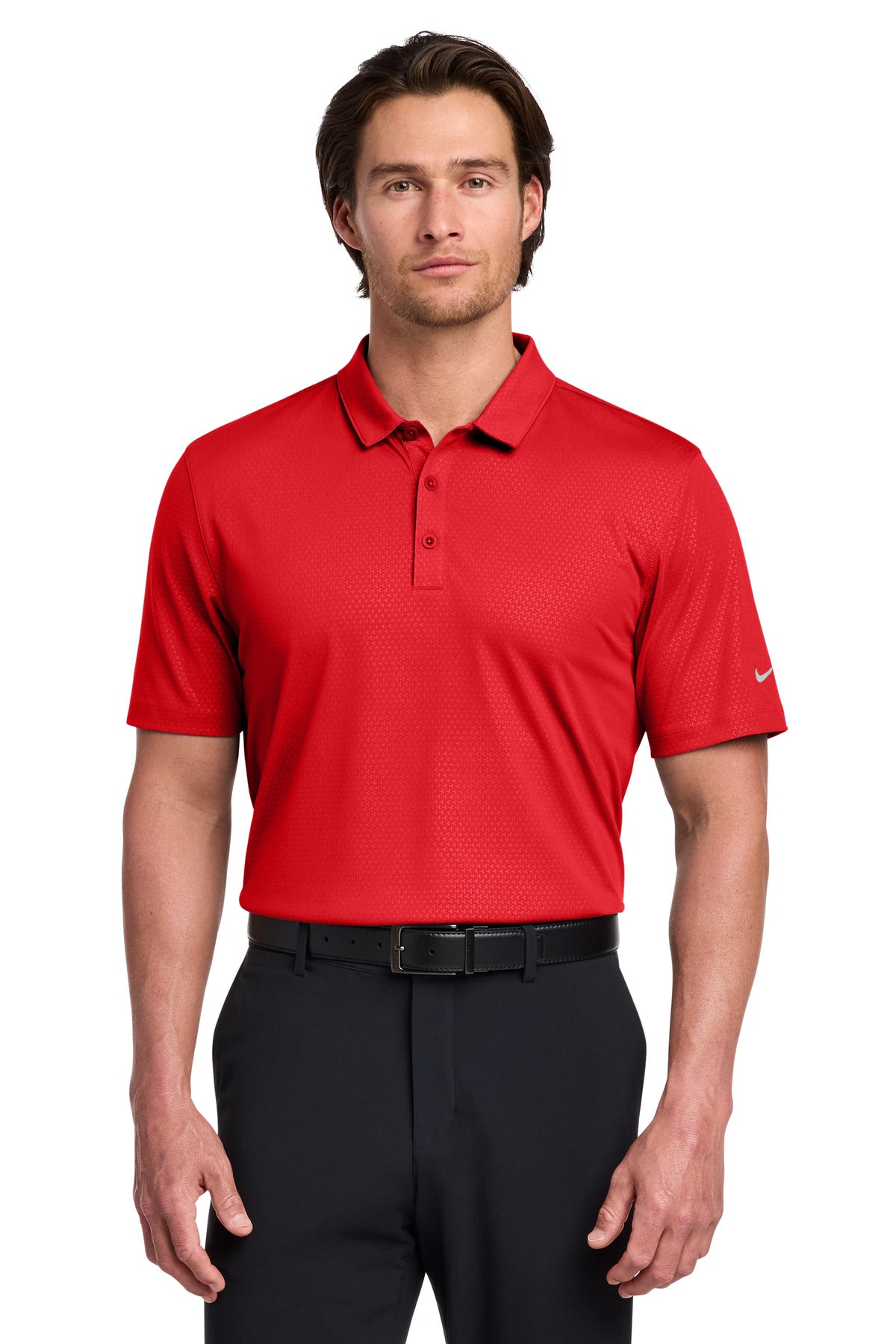 Nike Dri-FIT Embossed Tri-Blade Polo - University Red