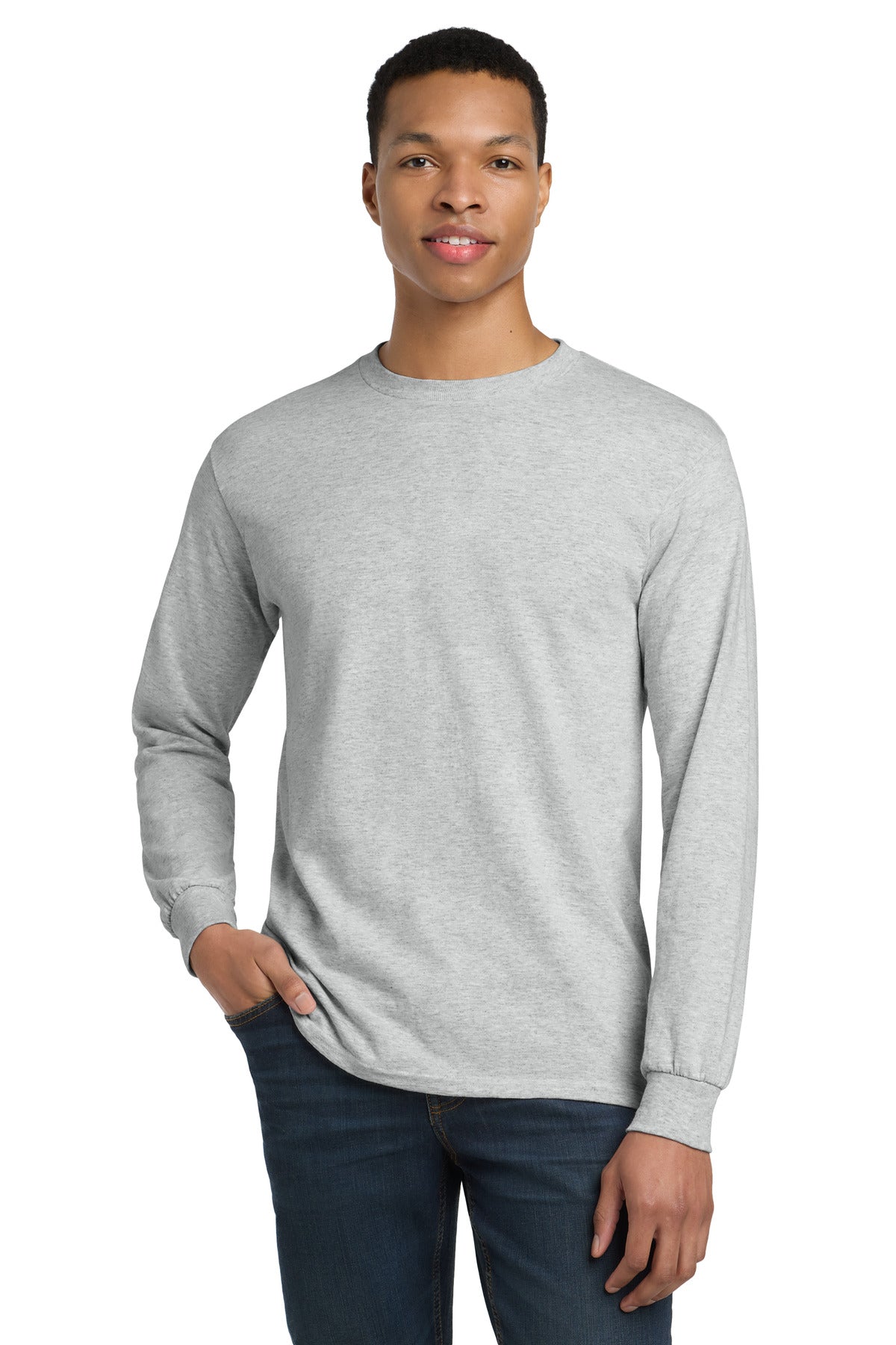 Gildan - DryBlend 50 Cotton/50 Poly Long Sleeve T-Shirt - Ash Grey