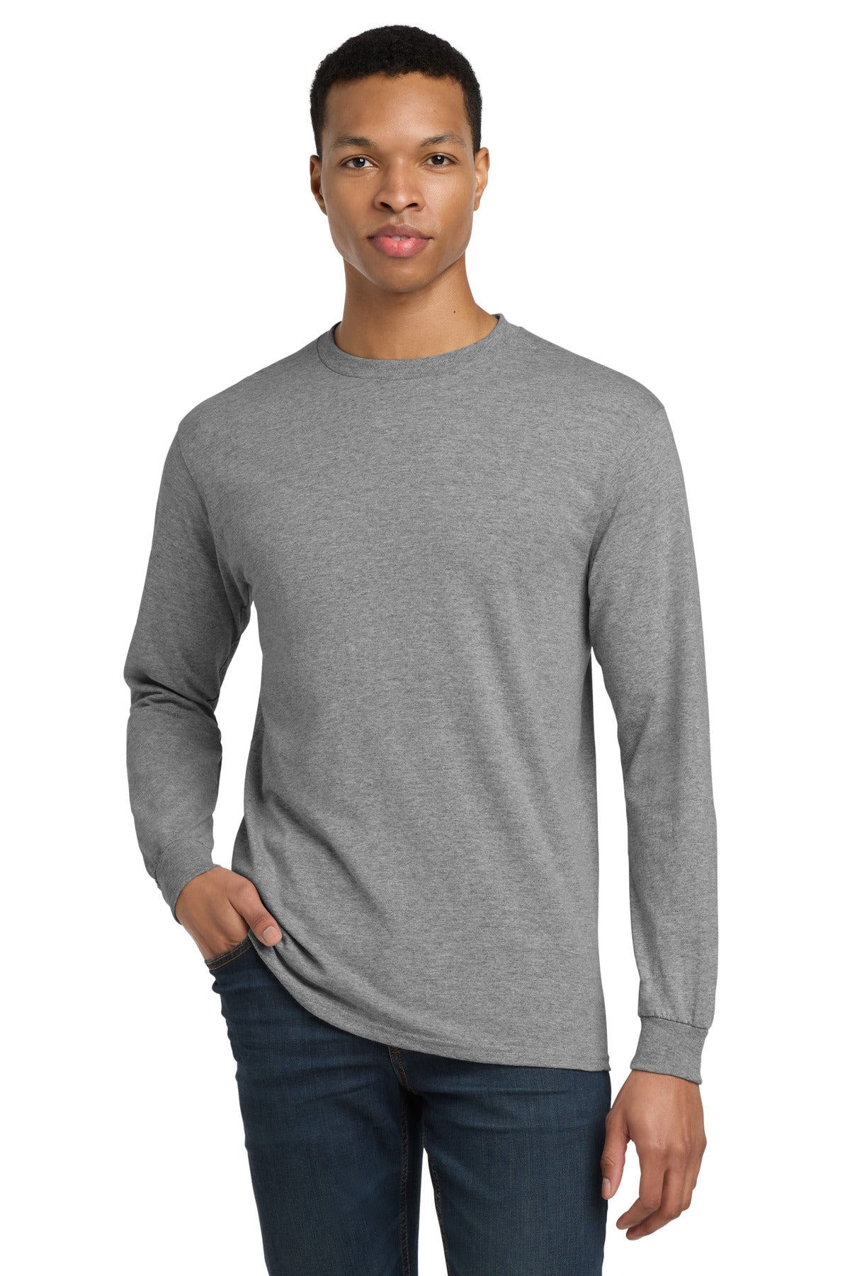 Gildan - DryBlend 50 Cotton/50 Poly Long Sleeve T-Shirt - Graphite Heather