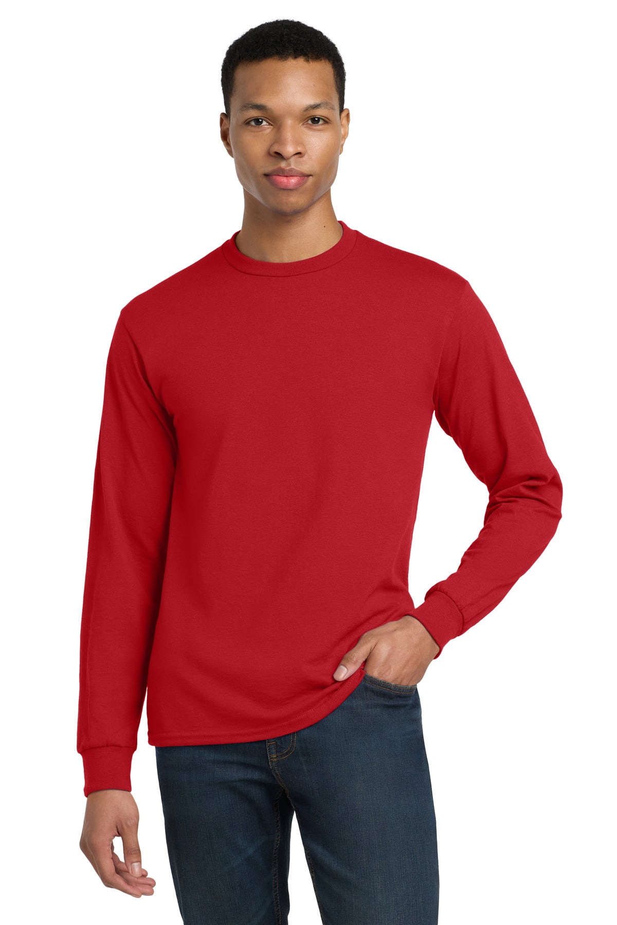 Gildan - DryBlend 50 Cotton/50 Poly Long Sleeve T-Shirt - Red