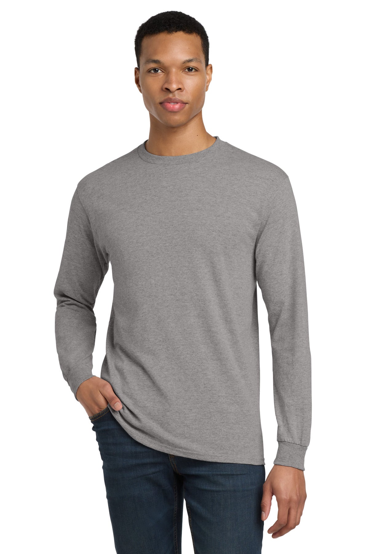 Gildan - DryBlend 50 Cotton/50 Poly Long Sleeve T-Shirt - Sport Grey