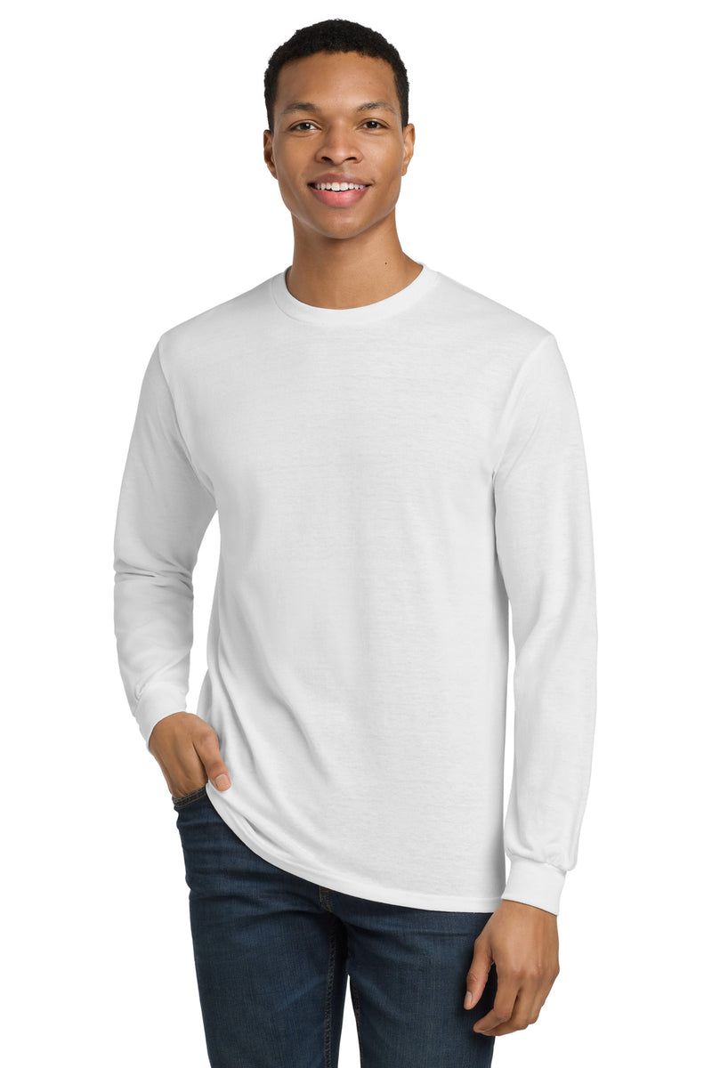 Gildan - DryBlend 50 Cotton/50 Poly Long Sleeve T-Shirt - White