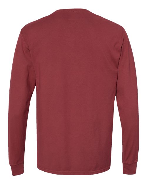 Unisex Garment-Dyed Long Sleeve T-Shirt - Cayenne